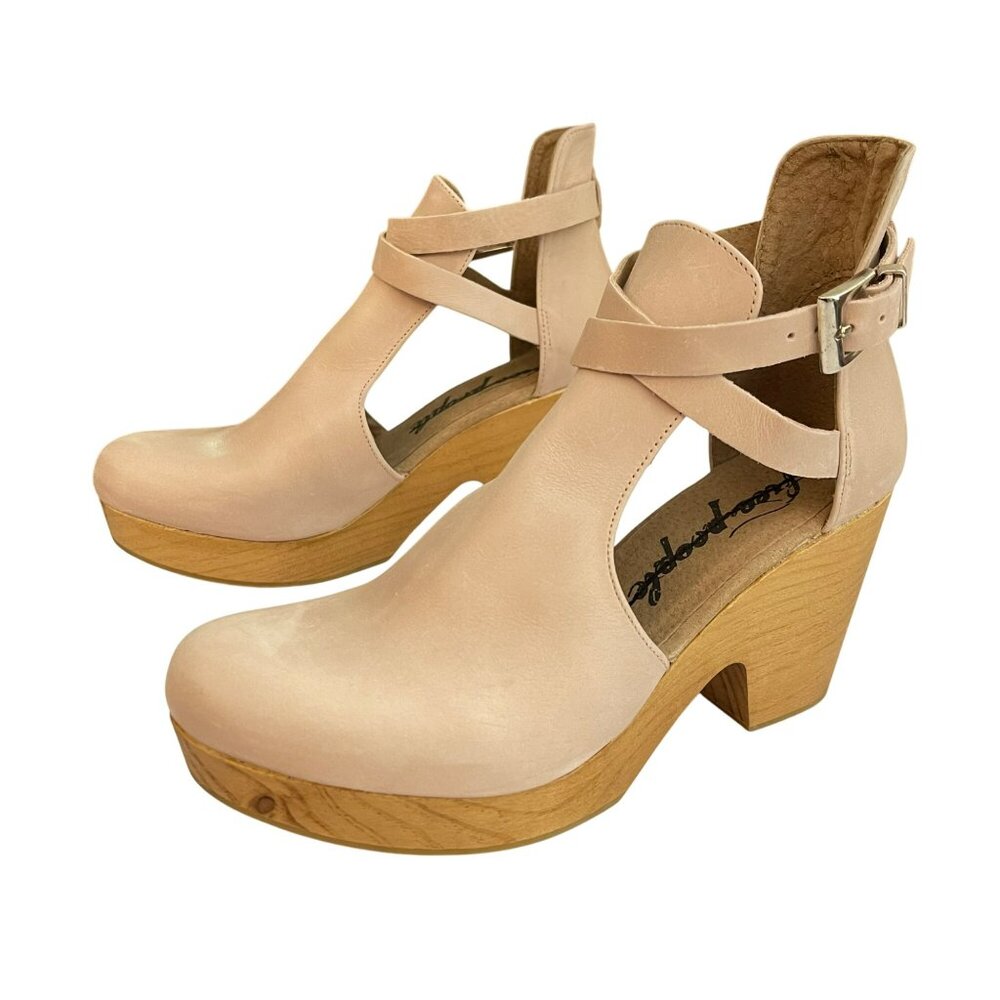 Free People Blush Cedar Clogs Leather Size EU 38 US 8 - Picture 4 of 8